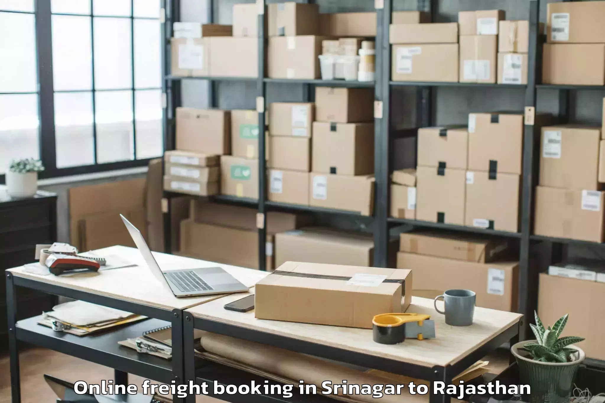 Reliable Srinagar to Sikar Online Freight Booking